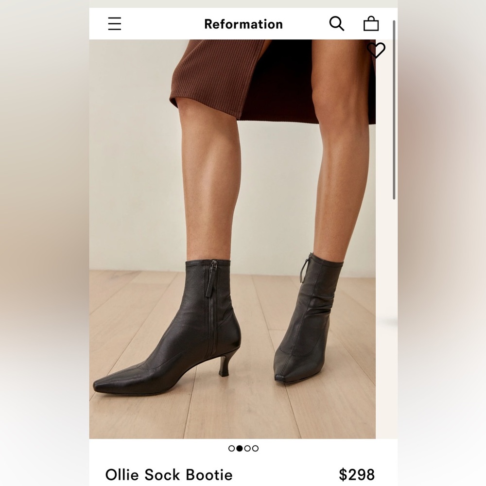 ISO reformation Ollie Sock Bootie in black